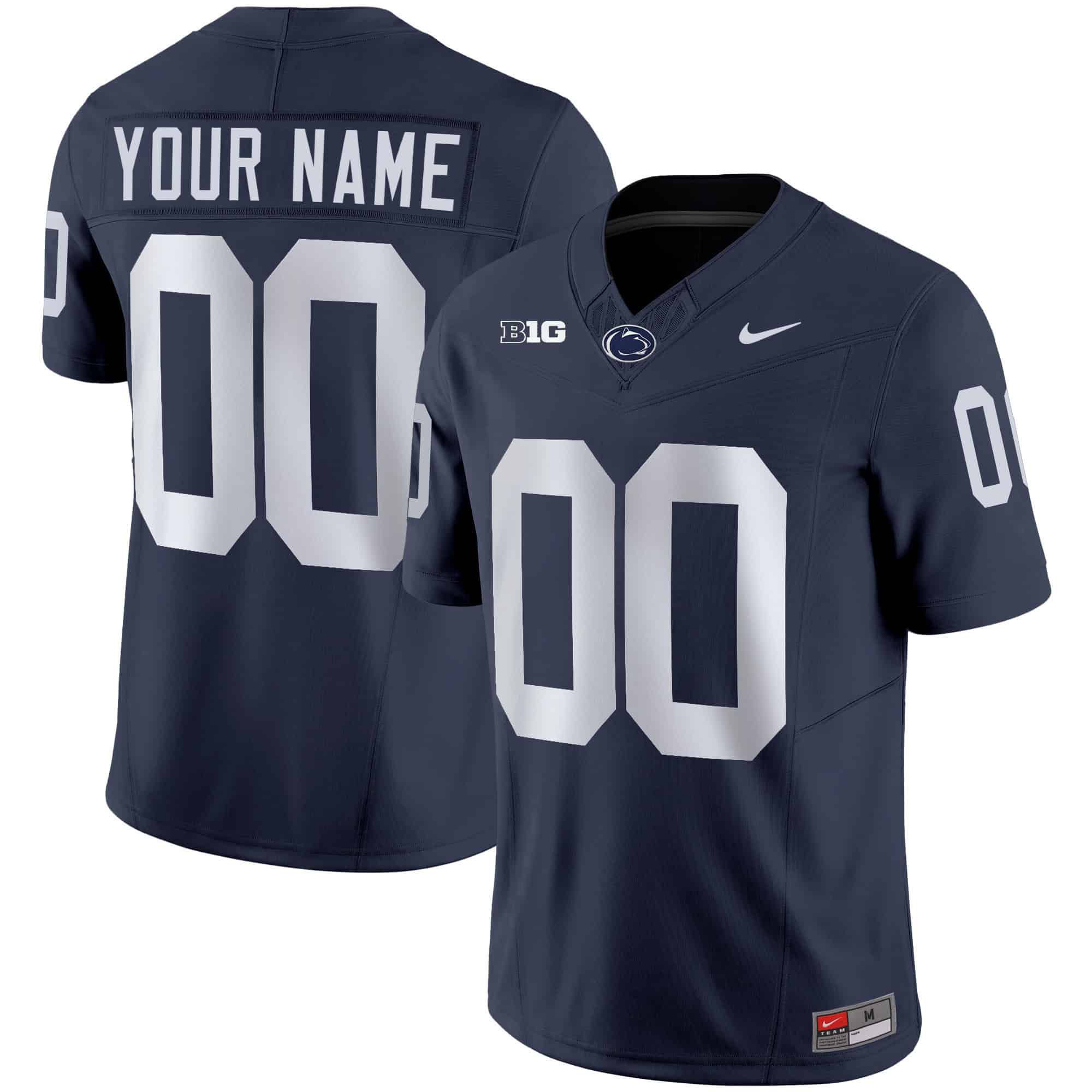 Men Penn State Nittany Lions Drak Blue 2024 Nike Vapor Limited Custom NCAA Jersey style 1